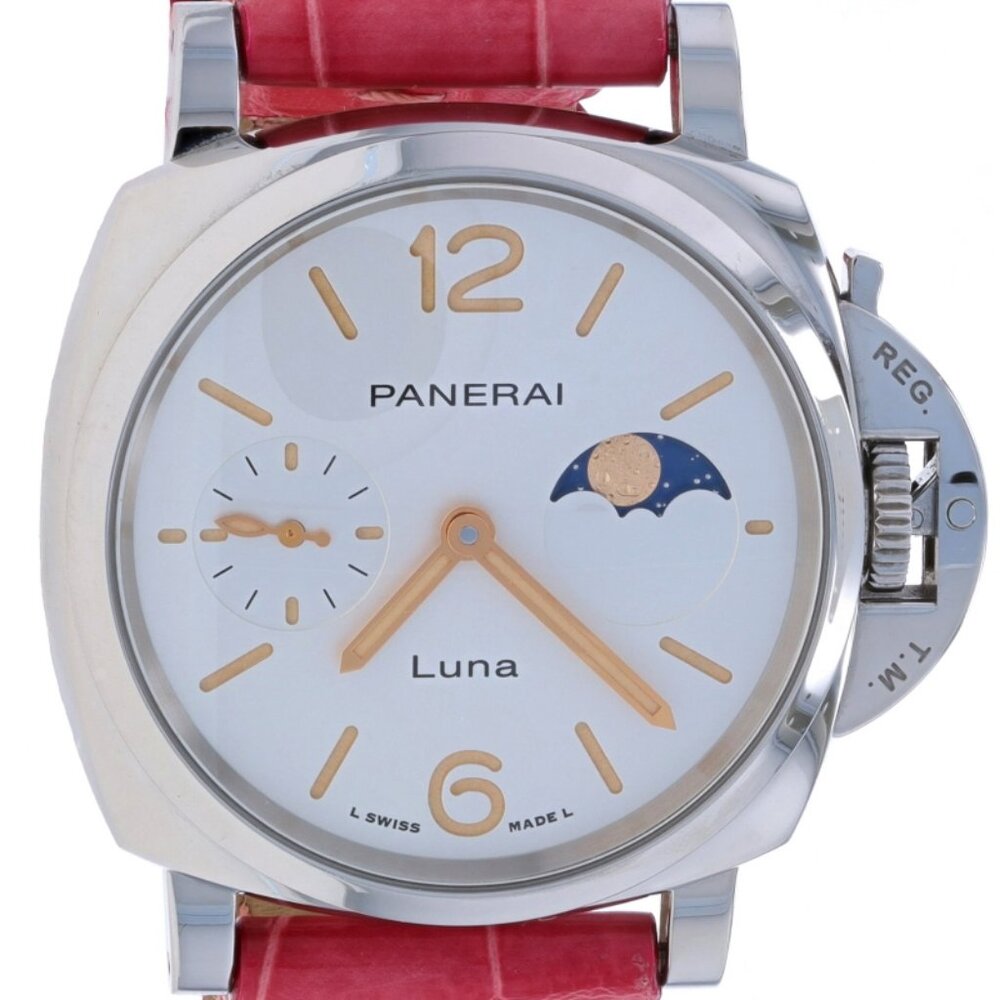 Panerai Luminor Due Luna Ladies Watch PAM01180 - Automatic Pink Strap